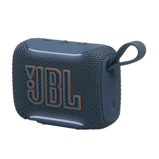 JBL Go 5 - Blue - Ultra-portable waterproof and drop-proof speaker with JBL legendary sound and ambient edge lighting - Detailshot 1 image number null